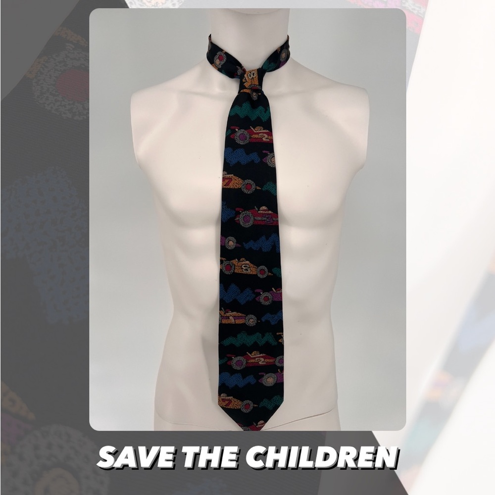 EUC Vintage Save The Children Soap Box Derby Tie